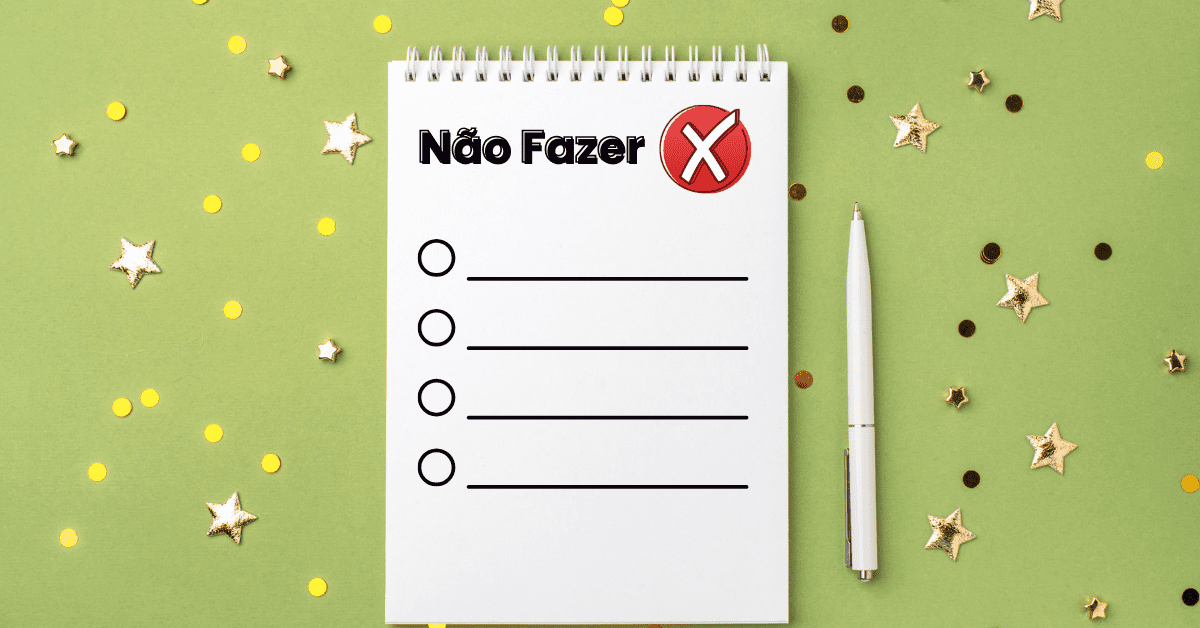 lista do não fazer